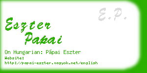 eszter papai business card