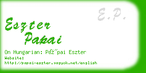 eszter papai business card